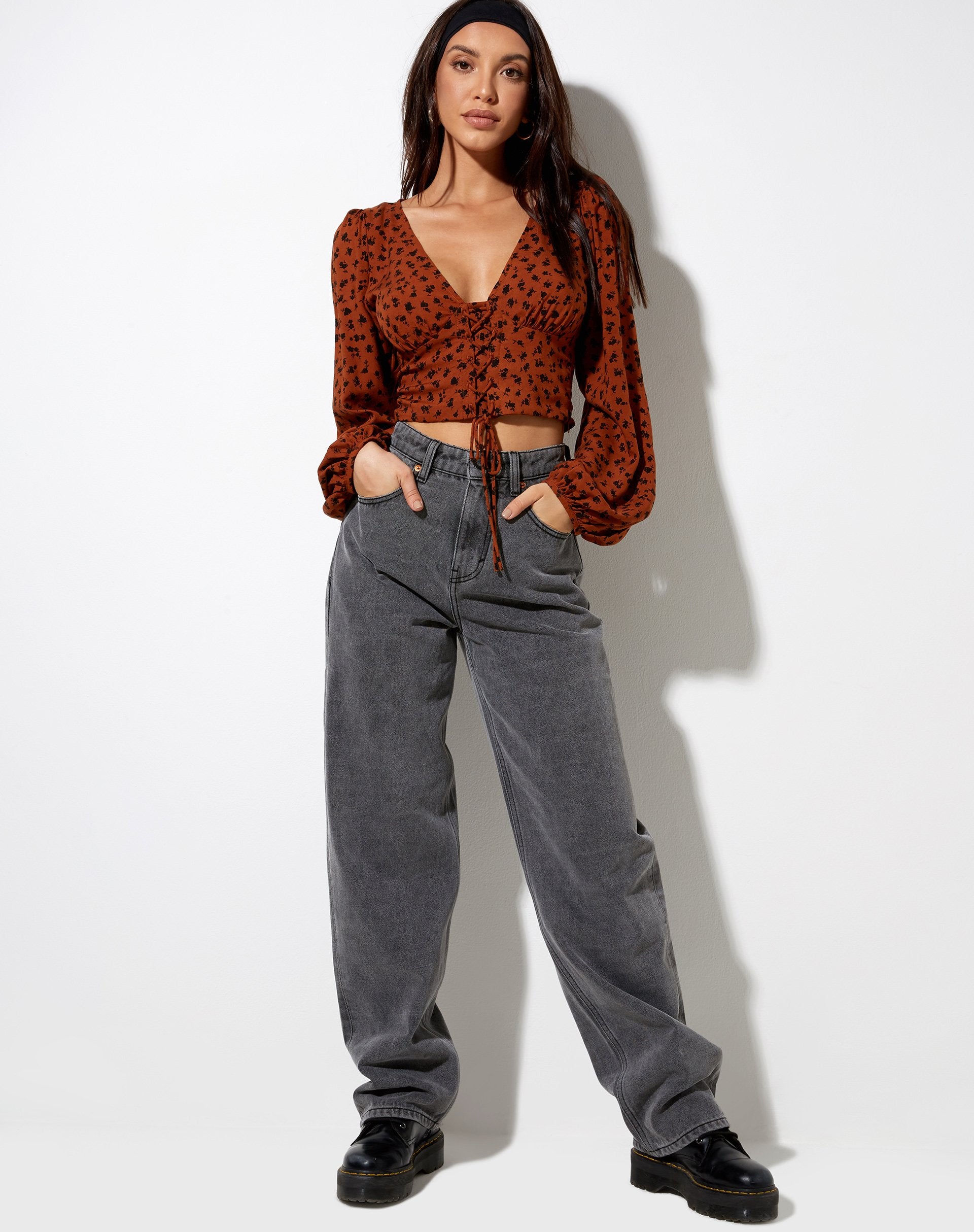 Immagine di Romina Top in Dainty Daisy Bombay Brown