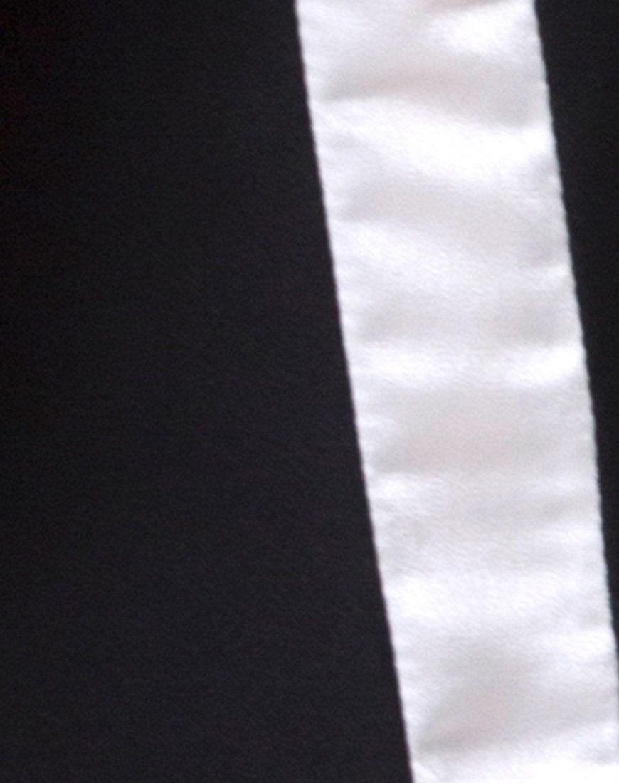Immagine di Rona Slip Dress in nero con strisce avorio