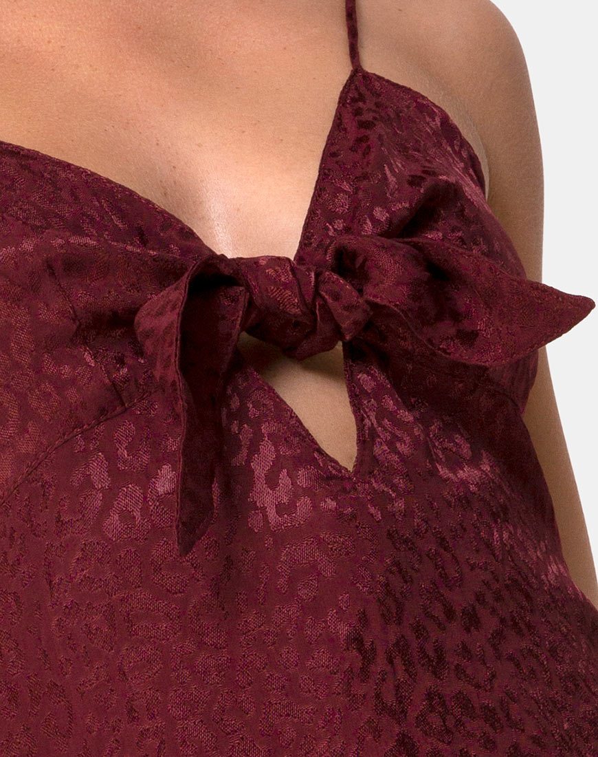 Immagine dell'abito Ronina in raso ghepardato bordeaux