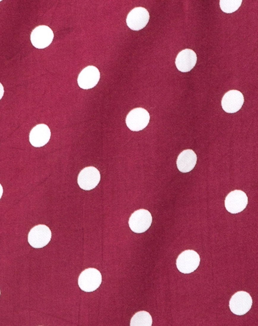 Immagine di Roppan Slip Dress in Medium Polka Wine