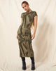 immagine di Rosika Midi Dress in Dystopian Crease Khaki