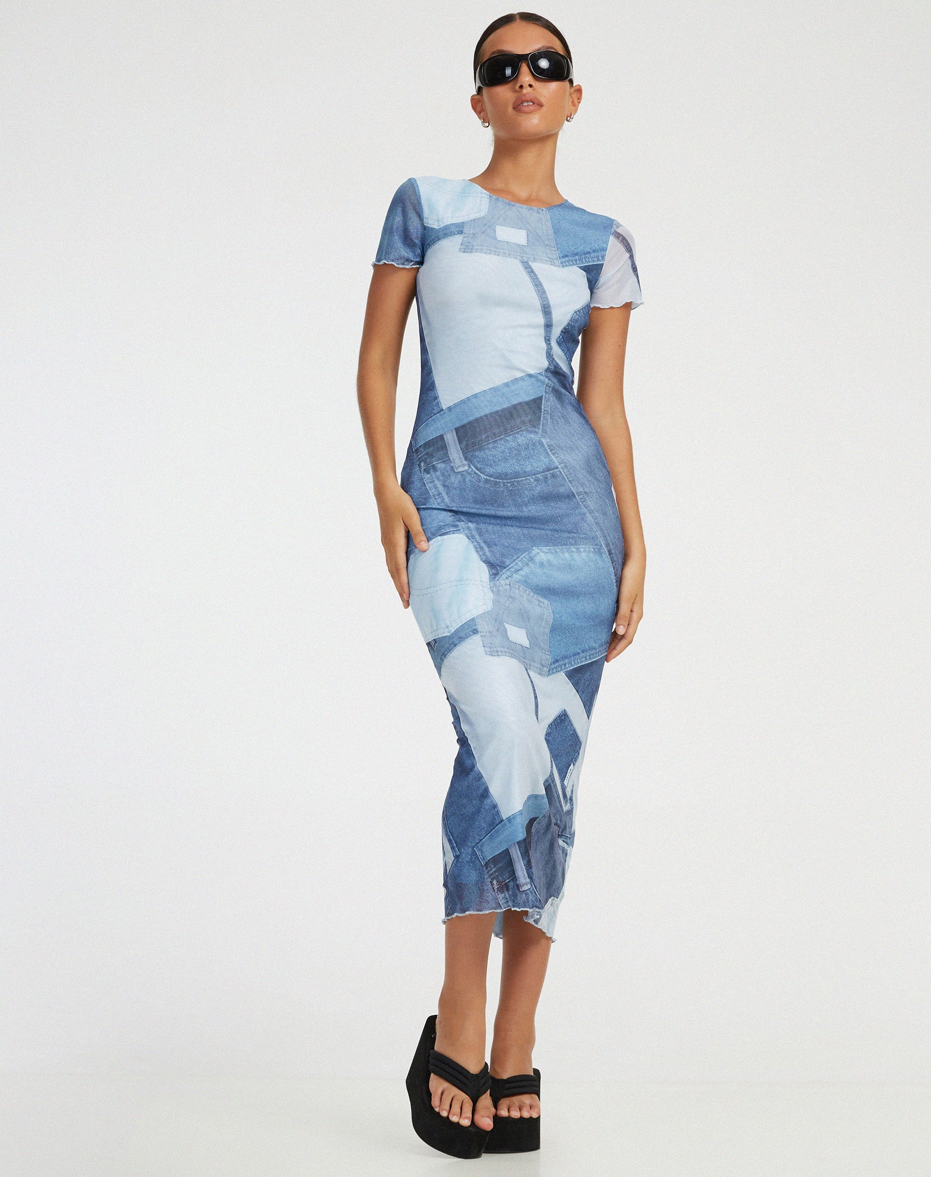immagine di Roska Midi Dress in Denim Pocket