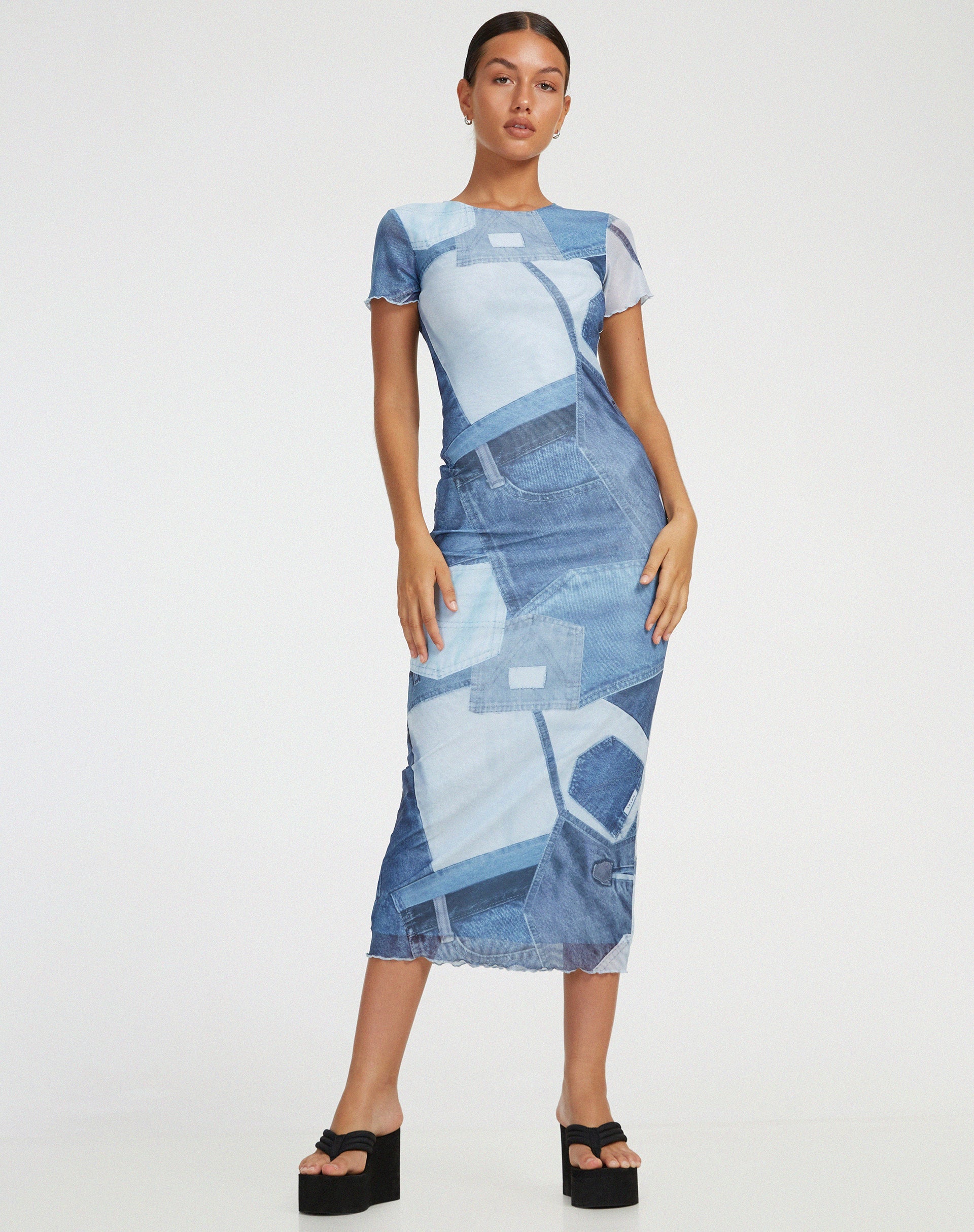 immagine di Roska Midi Dress in Denim Pocket