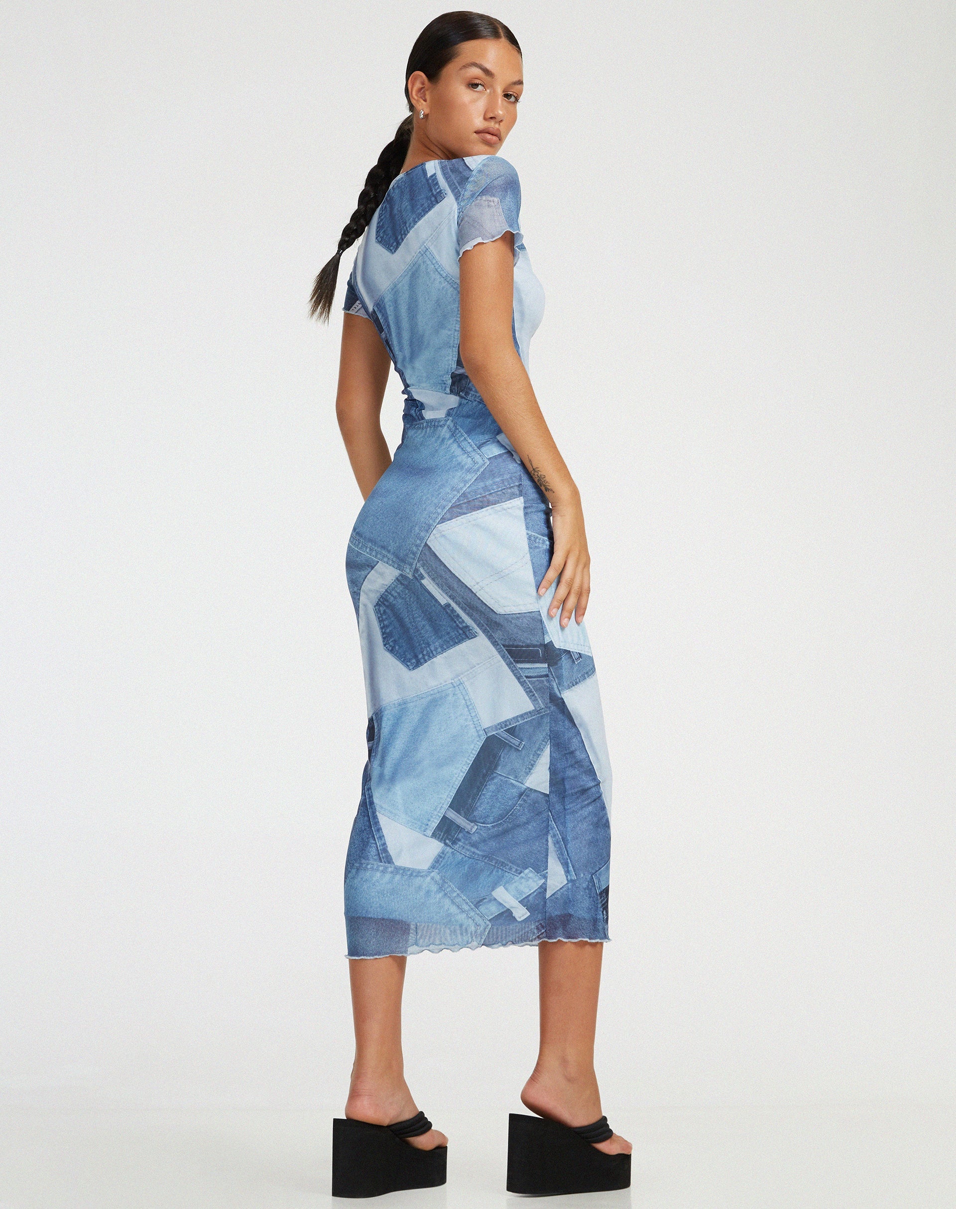 immagine di Roska Midi Dress in Denim Pocket