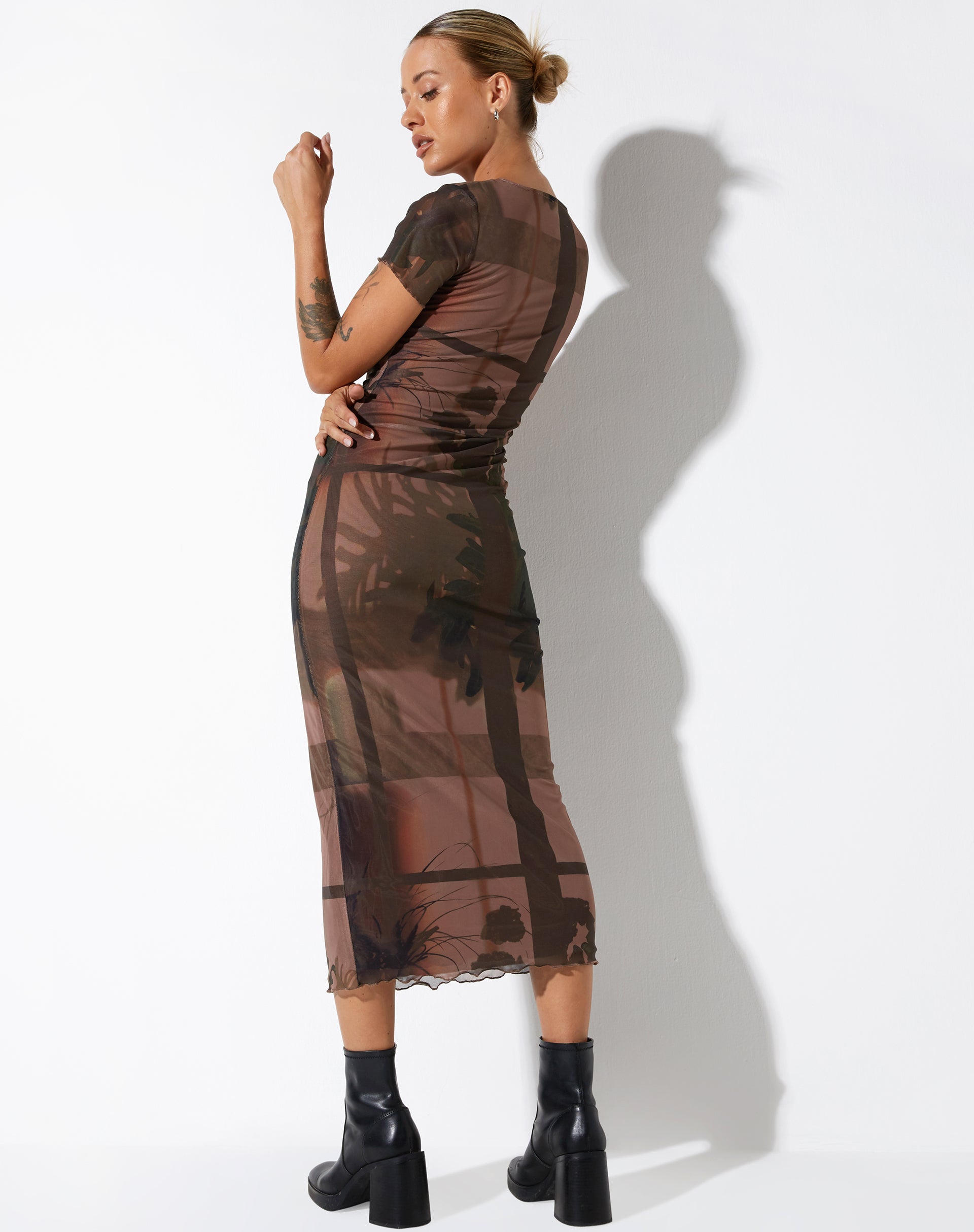 immagine di Roska Midi Dress in Foto Brown