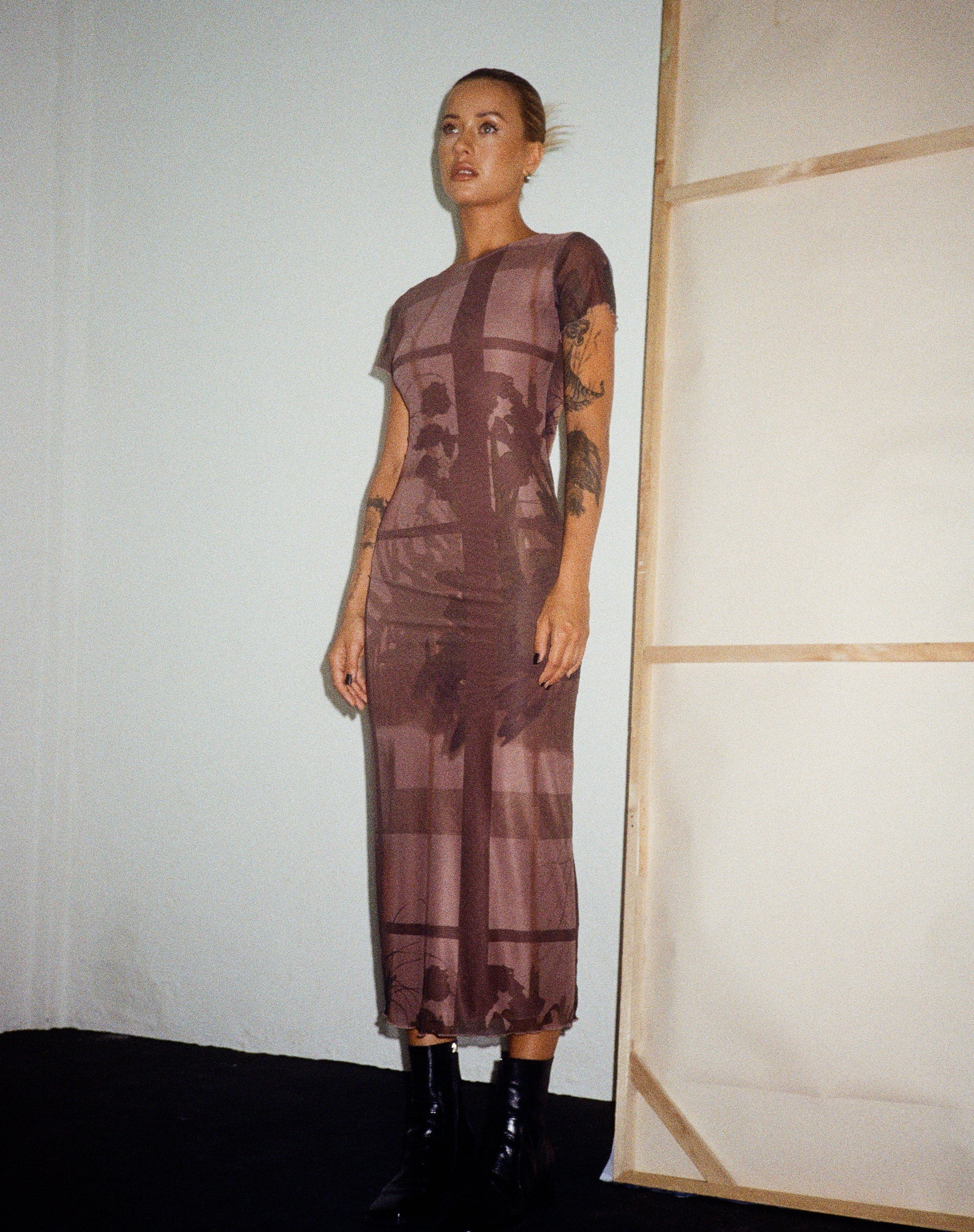 immagine di Roska Midi Dress in Foto Brown