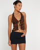 immagine di Roula Halter Top in Animal Drip Brown