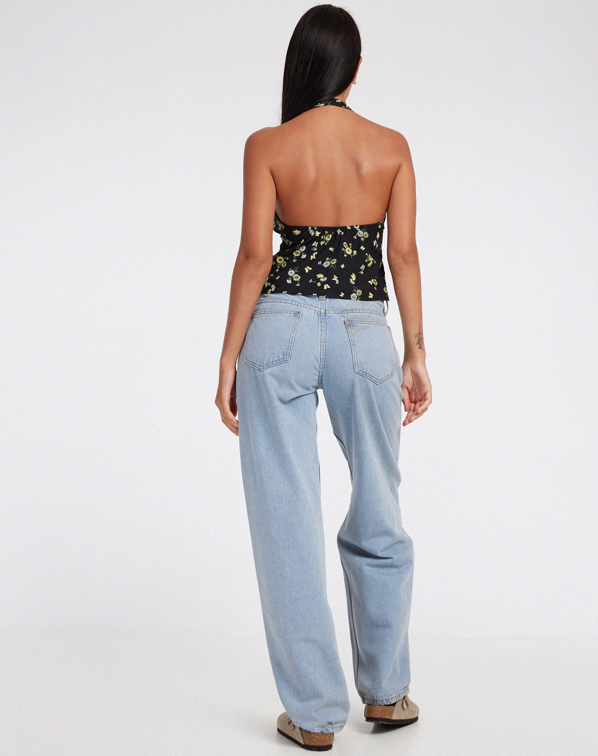 immagine di Roula Butterfly Top in nero limone e lime