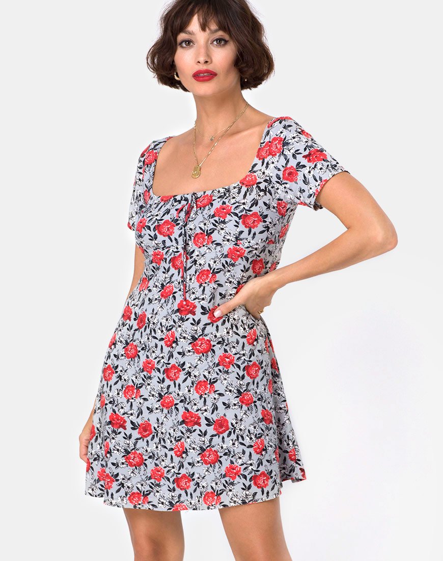 Abito Ruchi in Blooming Rose