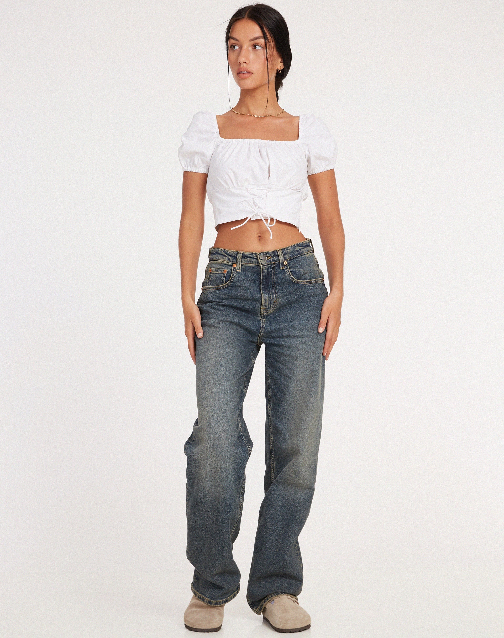 immagine di Ruiz Crop Top in bianco