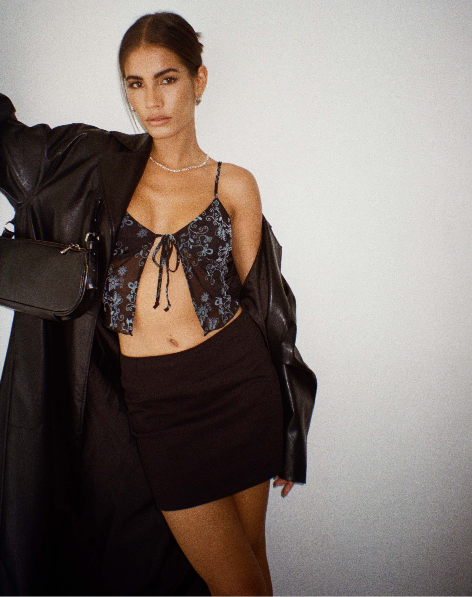Rumak Cami Top in Butterfly Vine Flock Blu