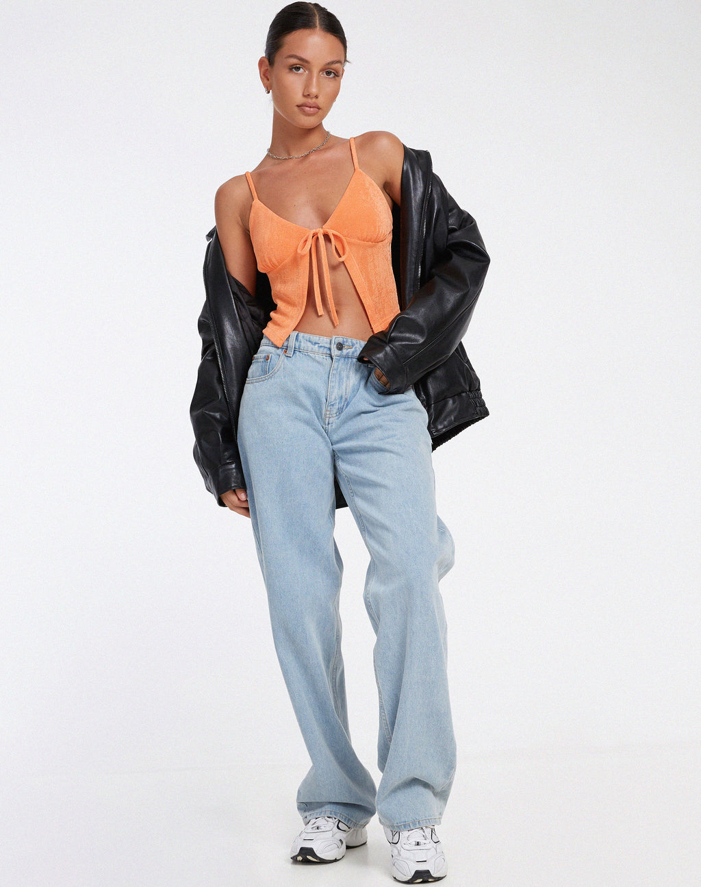 Top Rumak in Crepe Soft Orange