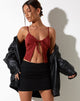Top Rumak Cami in Crepe Borgogna