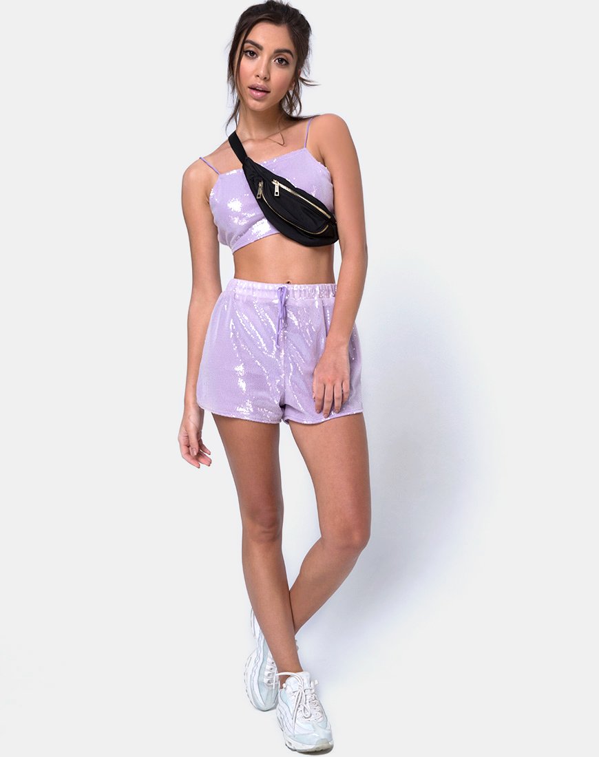 Immagine di Runner Short in Mini Sequin Matte Lilac