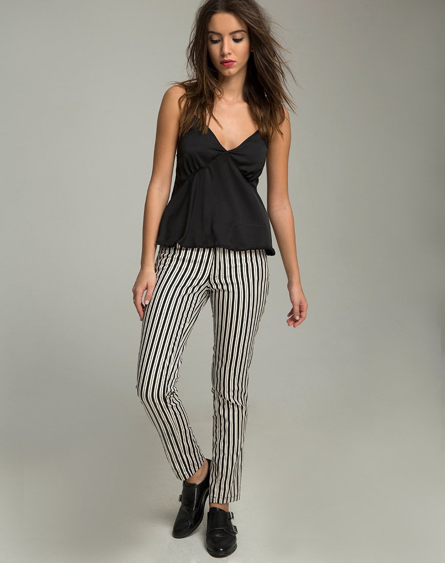 Immagine di Ruska Jeans in mini gessato bianco e nero