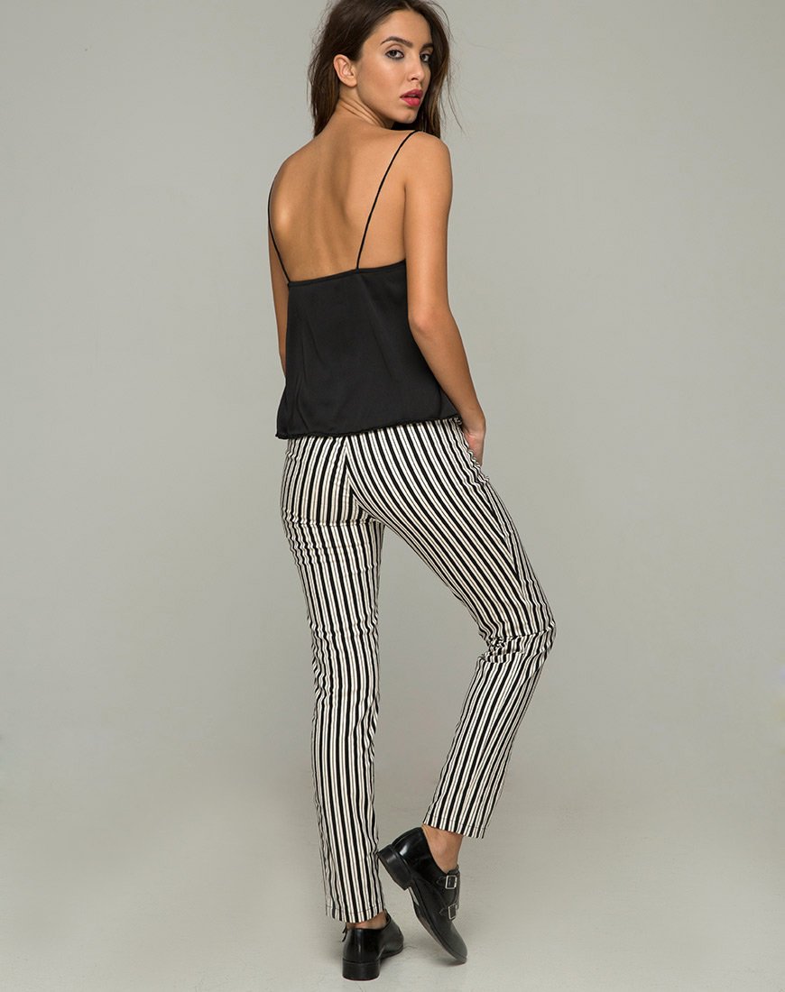 Immagine di Ruska Jeans in mini gessato bianco e nero