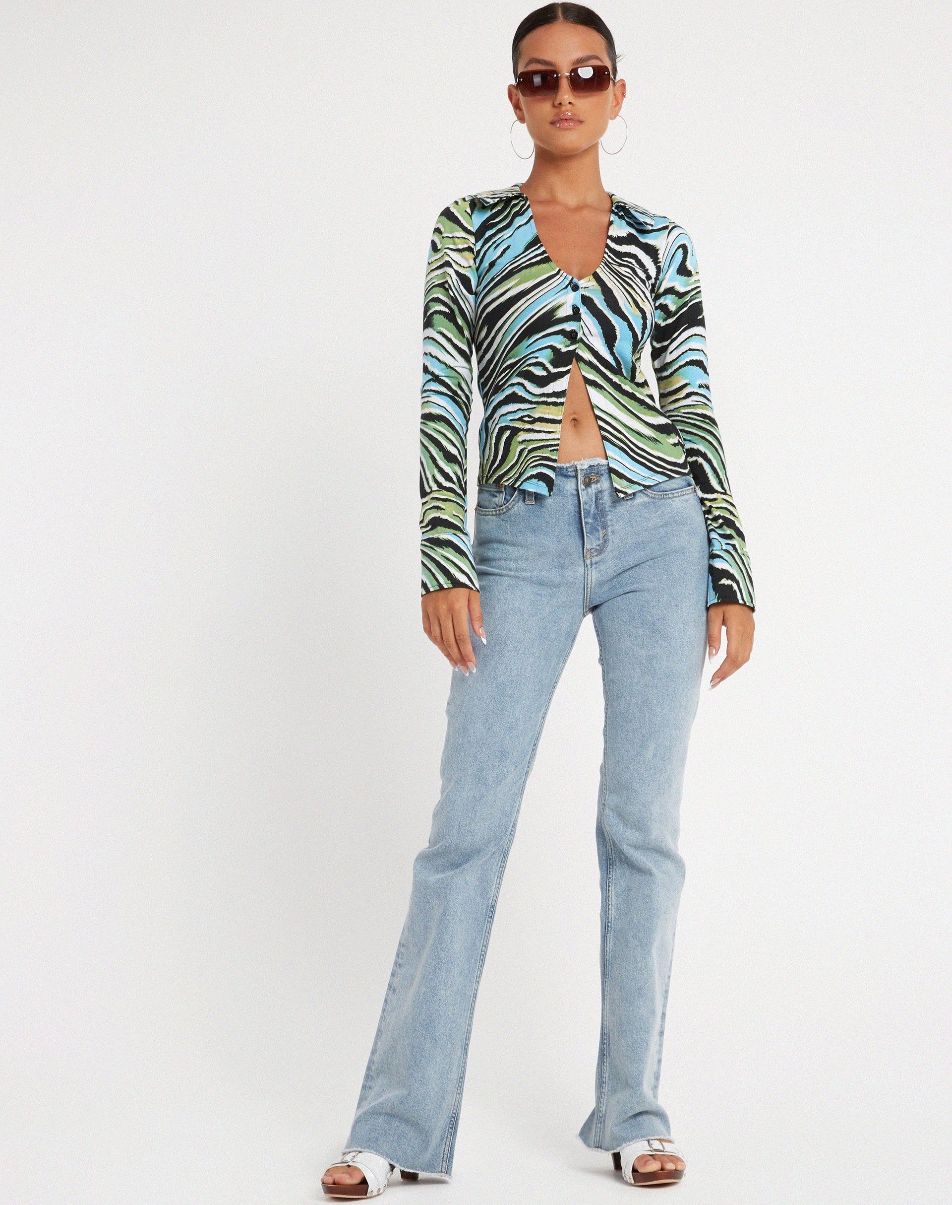 immagine della camicia Ruth in Warped Zebra Blue