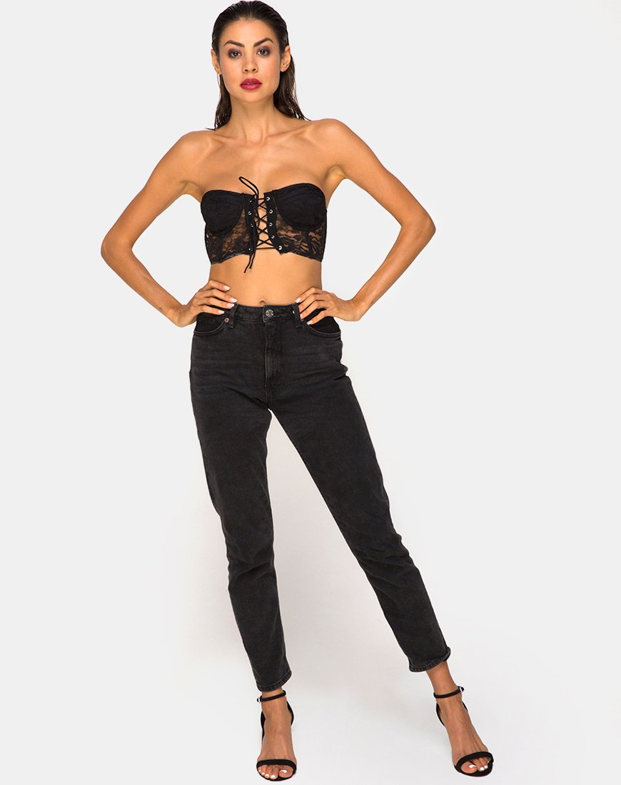 Immagine di Ryilup Top Bralet in pizzo nero