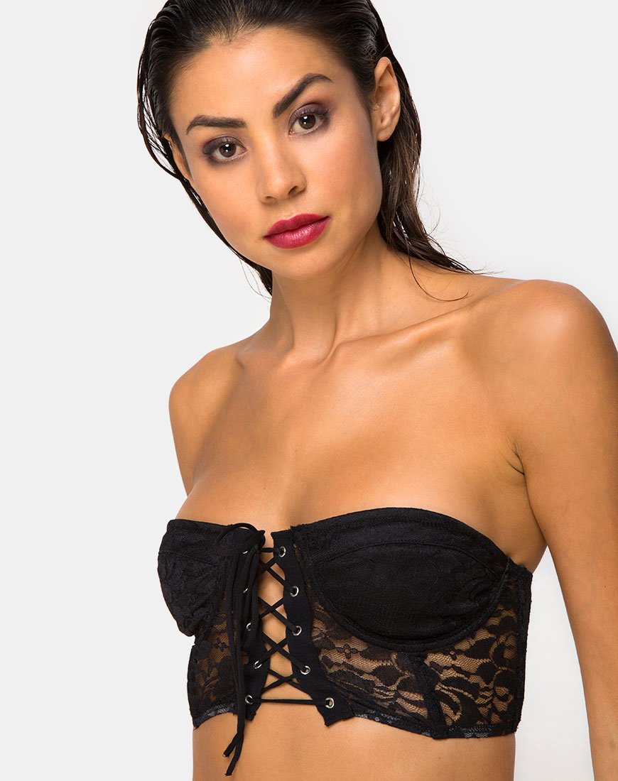 Immagine di Ryilup Top Bralet in pizzo nero
