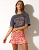 Immagine di Rylee Mini Skirt in Dark Wild Flower Cantalupo