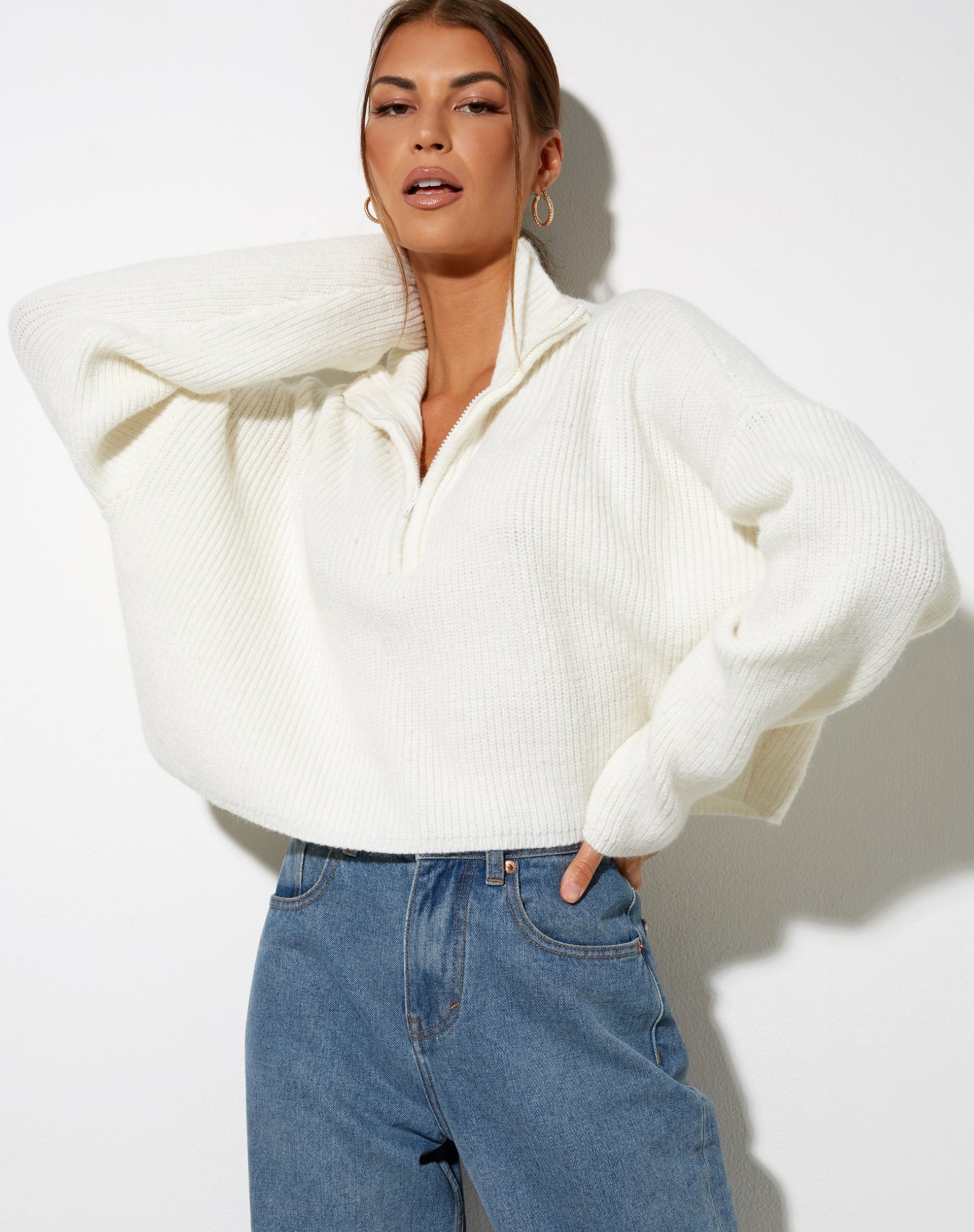 Immagine di Saba Jumper in maglia avorio