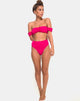 Immagine di Shaca Bikini Bottom in 80s Crinkle Pink Highlighter