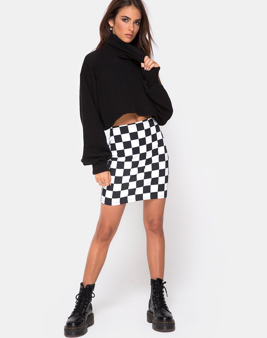 Immagine di Saffy Gonna Bodycon a Quadri Medio