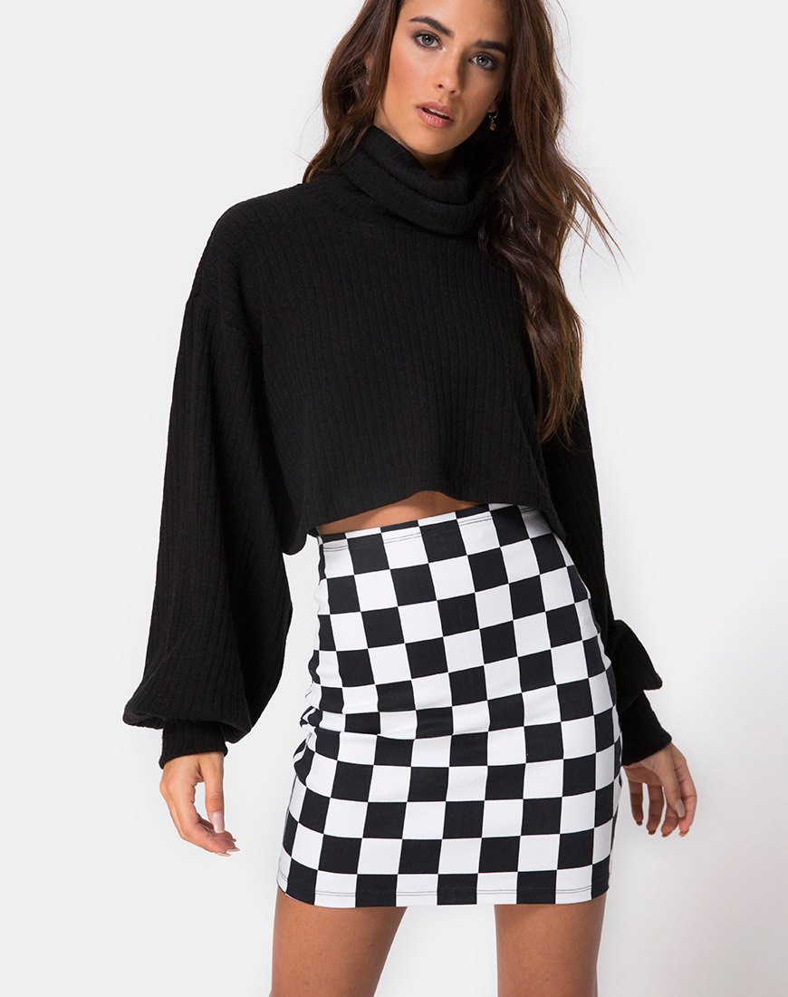 Gonna Saffy Bodycon in Checker Board Medium