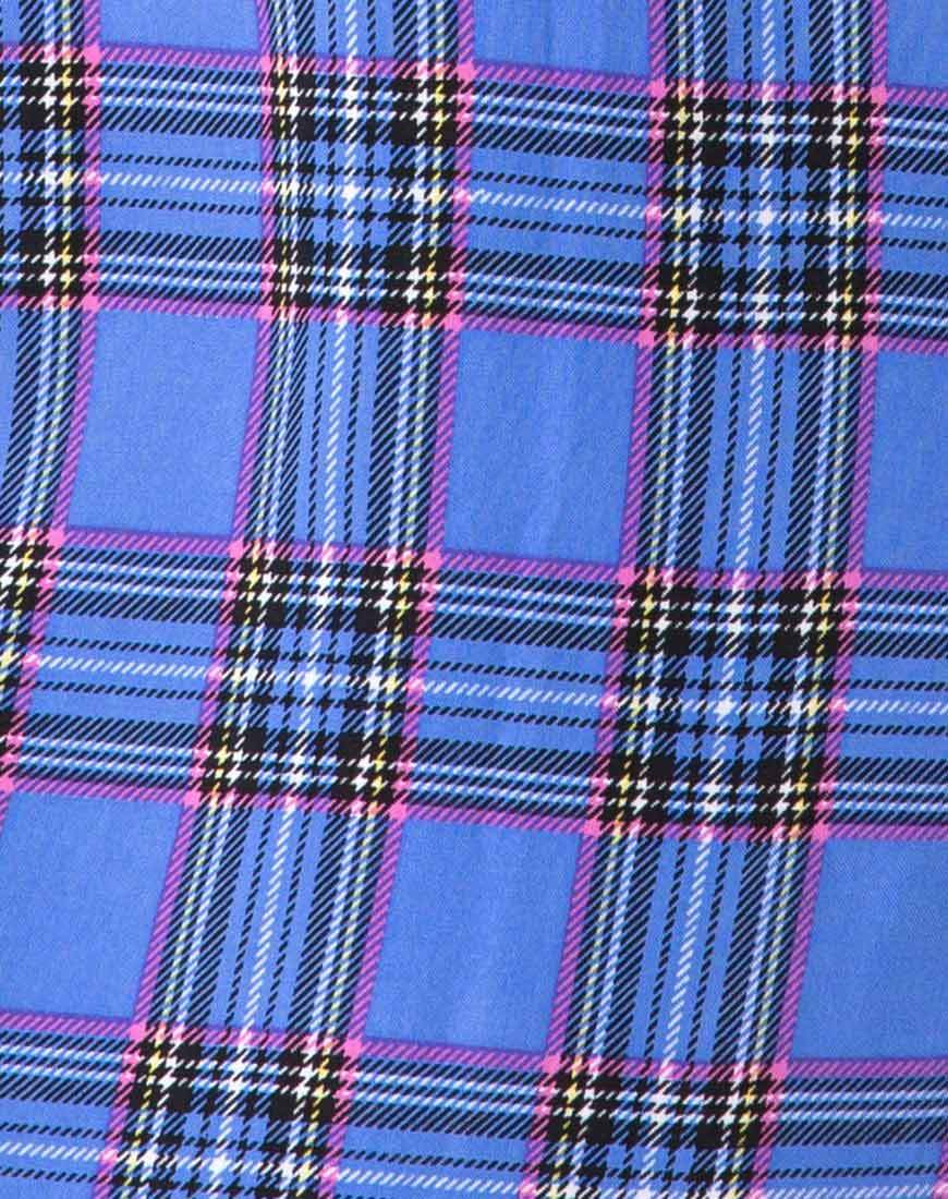 Immagine di Sagha Slip dress a quadri anni '90 Blu Rosa