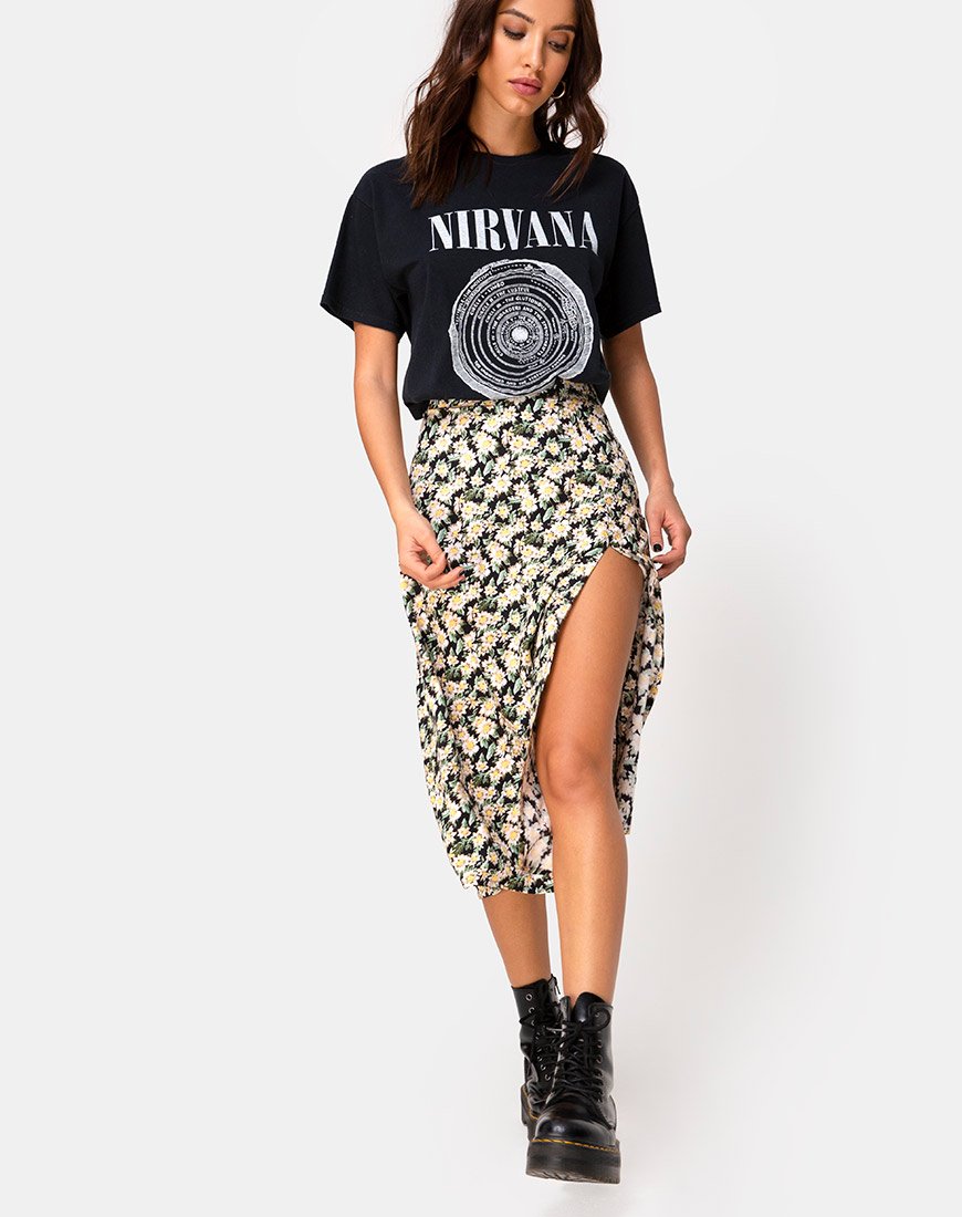 Immagine di Saika Midi Skirt in Nero Aster