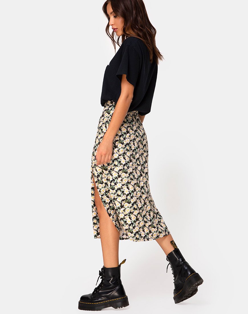 Immagine di Saika Midi Skirt in Nero Aster