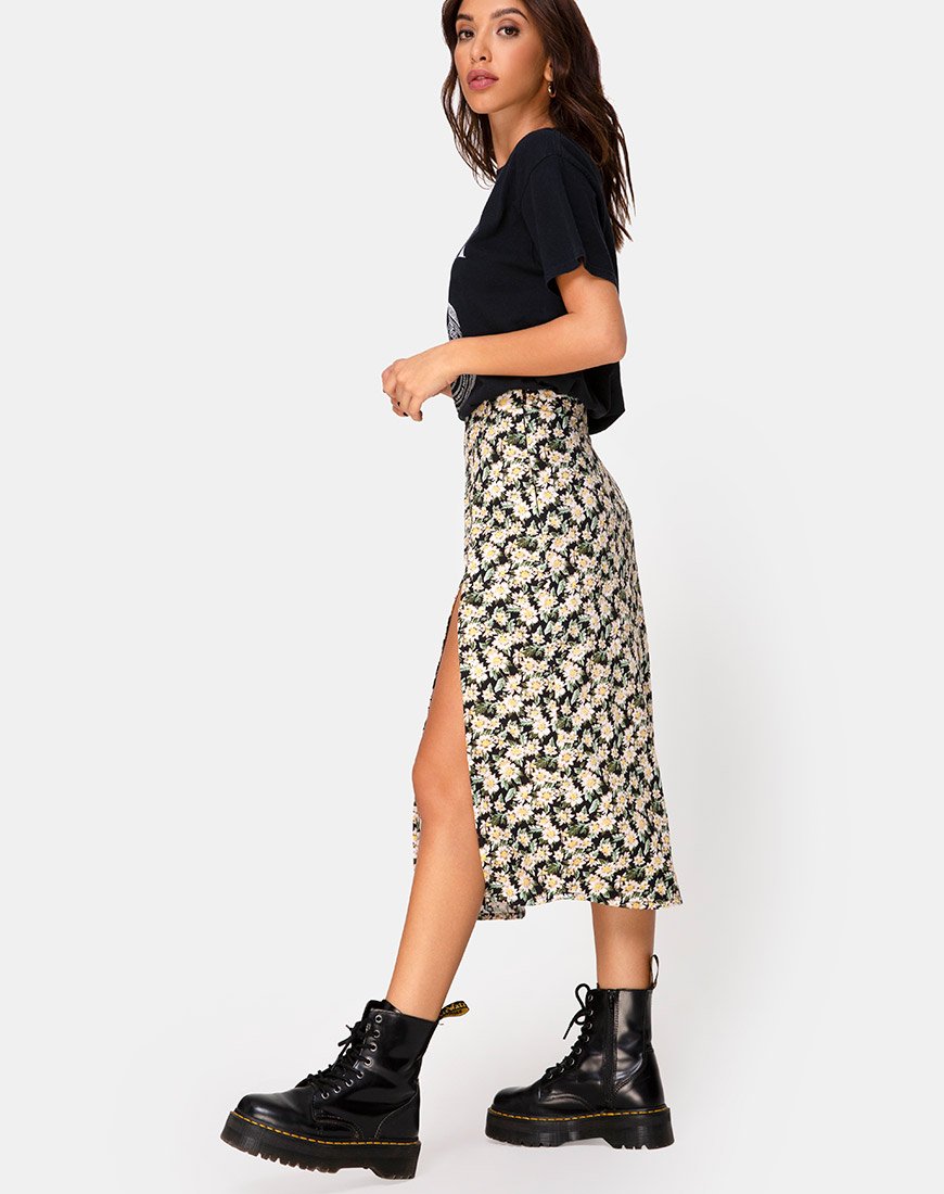 Immagine di Saika Midi Skirt in Nero Aster