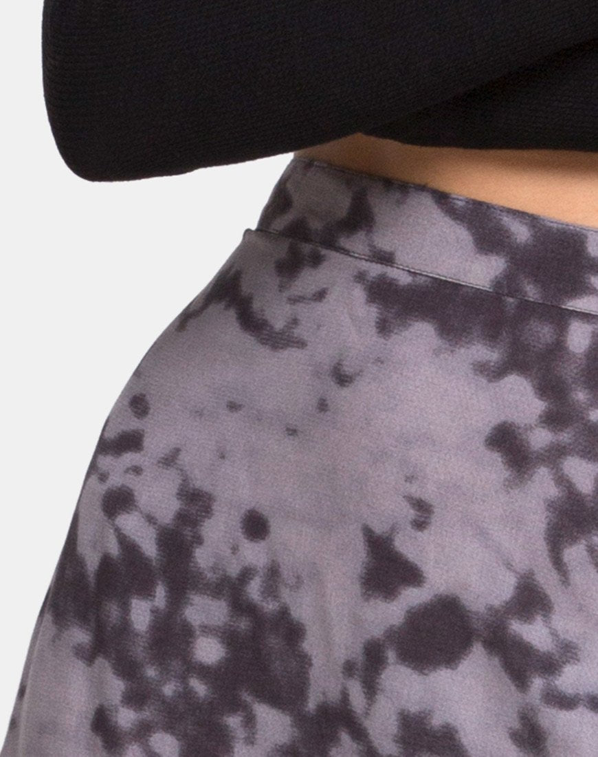 Immagine di Saika Midi Skirt in Bleached Tie Dye Grigio