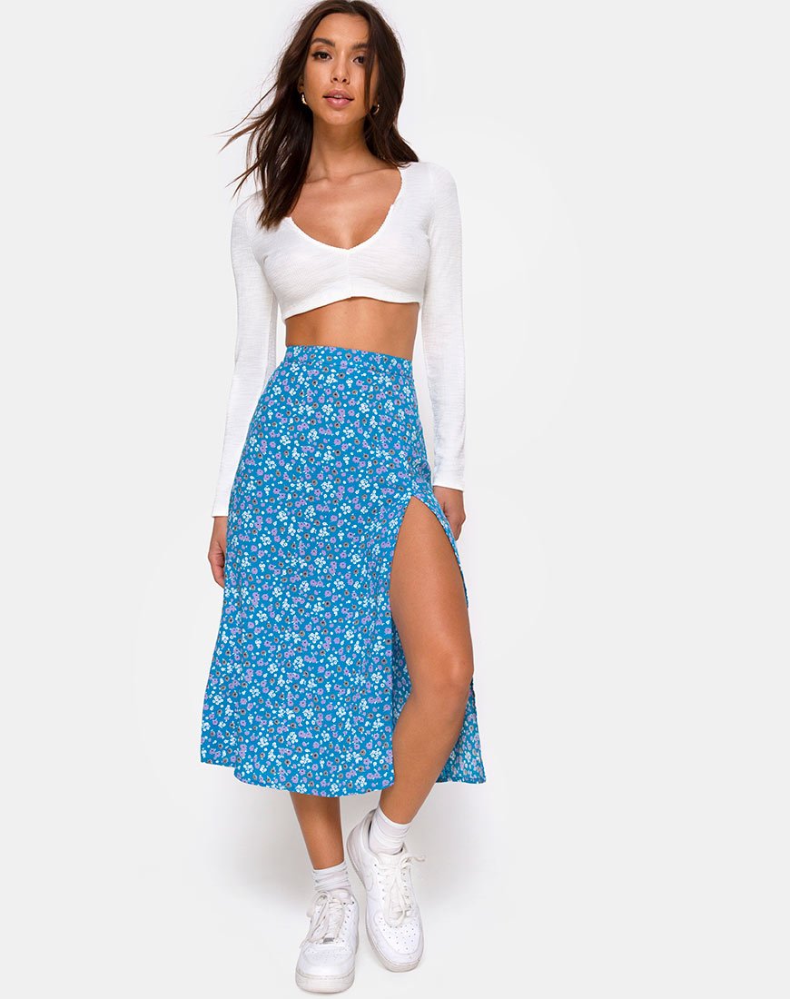 Immagine di Saika Midi Skirt in Bloom Baby Blue