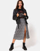 Immagine di Saika Midi Skirt in Ditsy Leopard Grey