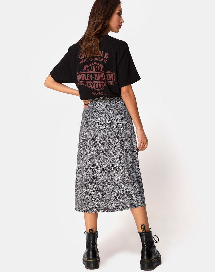 Immagine di Saika Midi Skirt in Ditsy Leopard Grey
