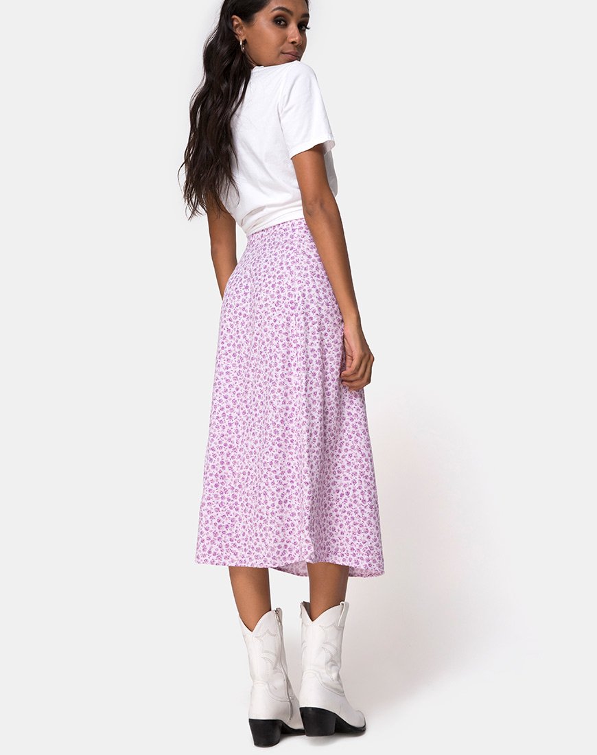 Immagine di Saika Midi Skirt in Ditsy Rose Lilac