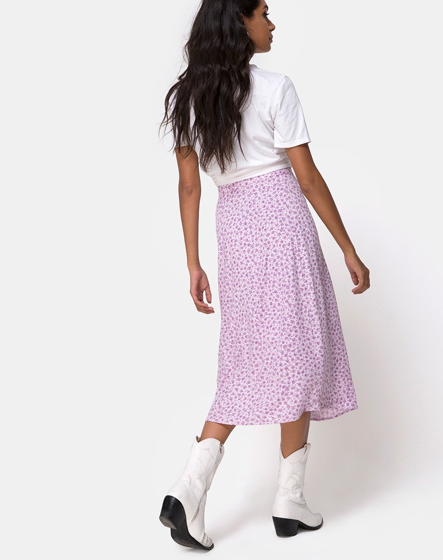 Immagine di Saika Midi Skirt in Ditsy Rose Lilac