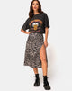 Immagine di Saika Midi Skirt in grigio leopardo