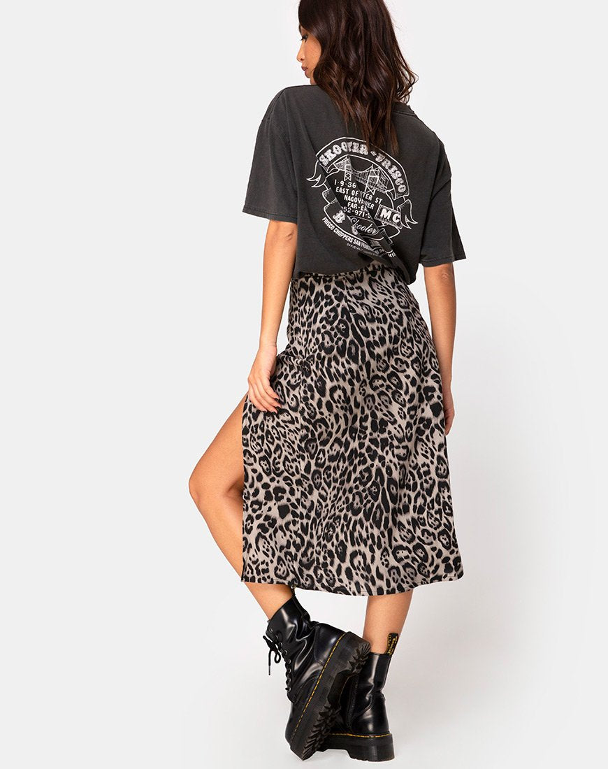 Immagine di Saika Midi Skirt in grigio leopardo