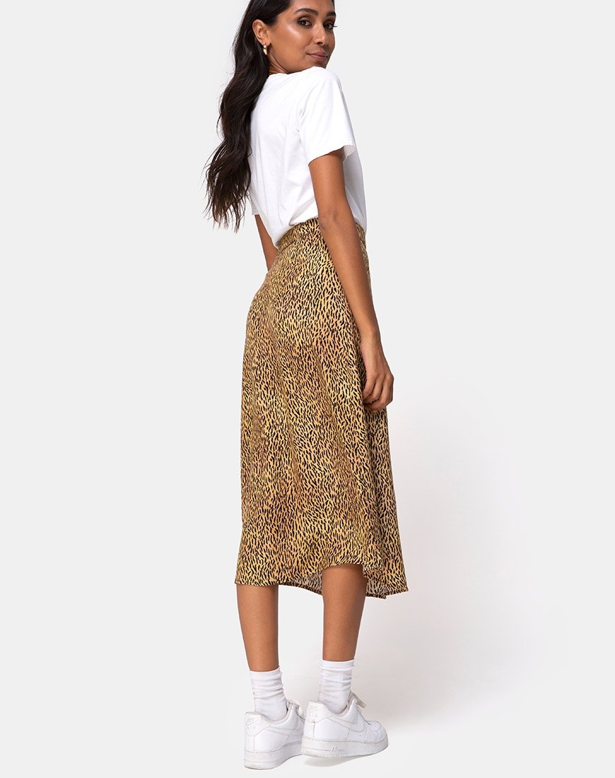 Immagine di Saika Gonna midi in mini tigre marrone