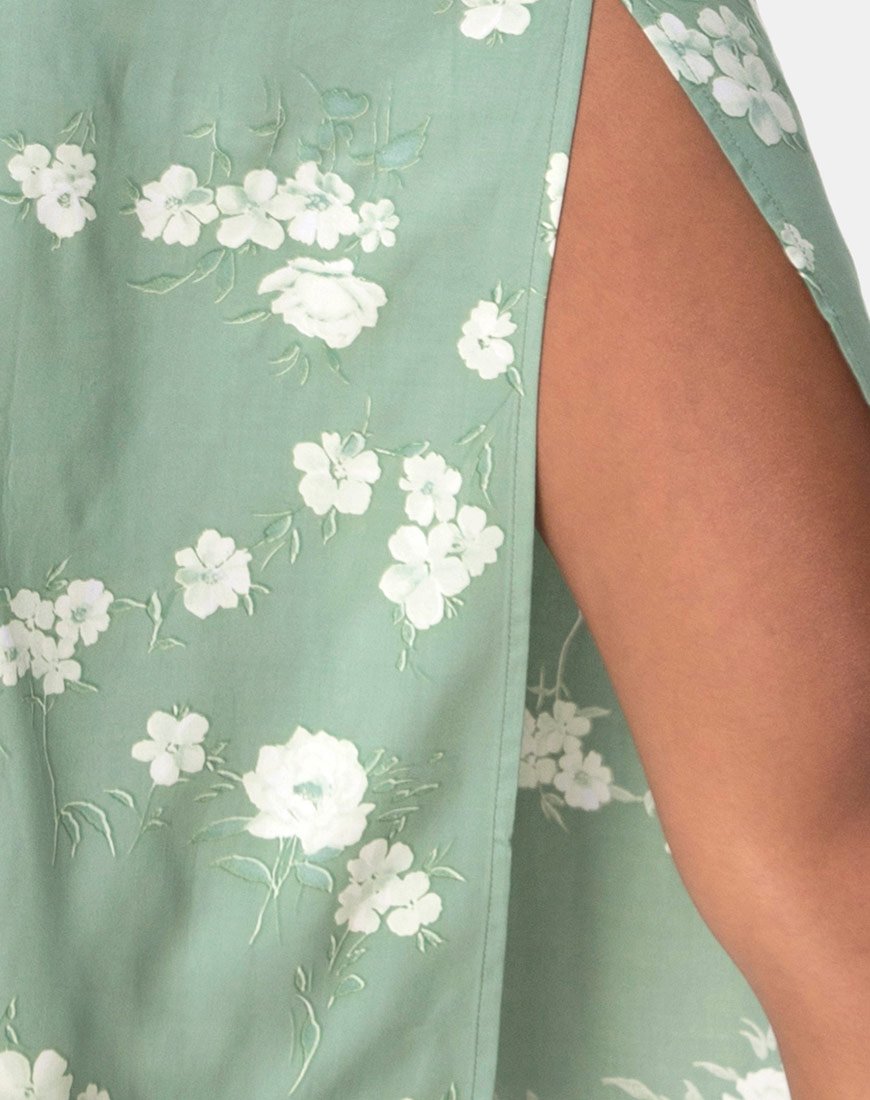 Immagine di Saika Midi Skirt in Mono Flower Green