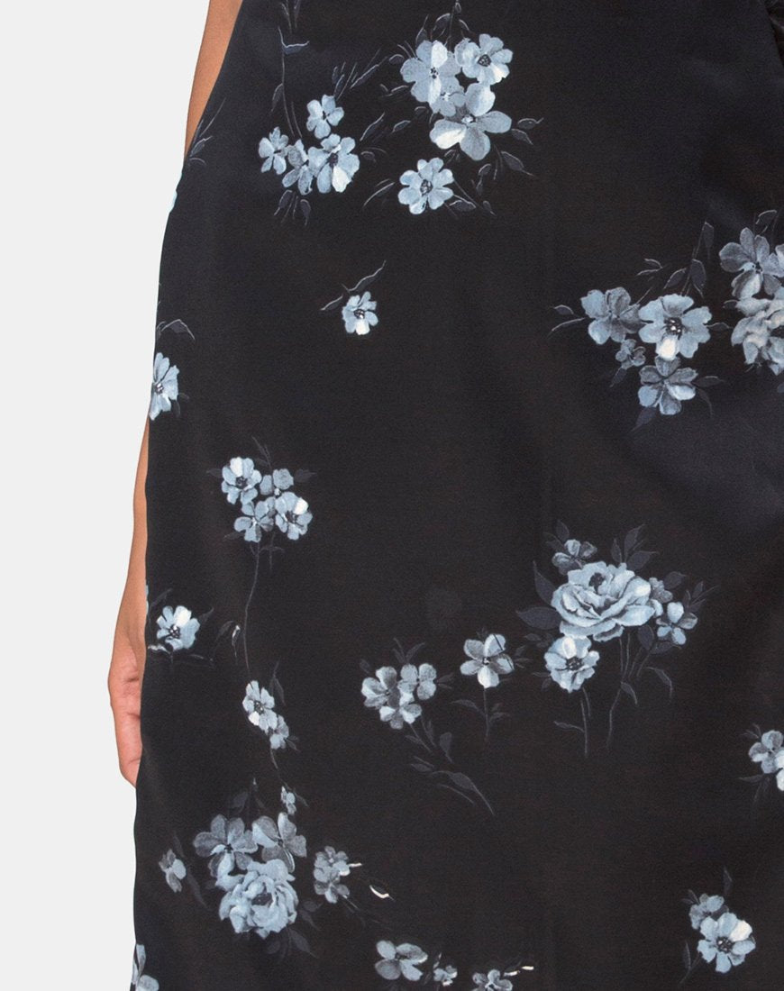 Immagine di Saika Gonna Midi in Mono Flower Nero