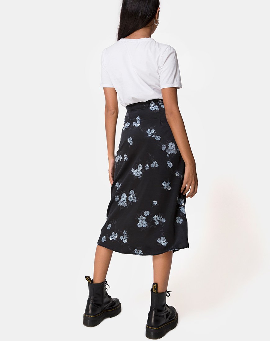 Immagine di Saika Gonna Midi in Mono Flower Nero