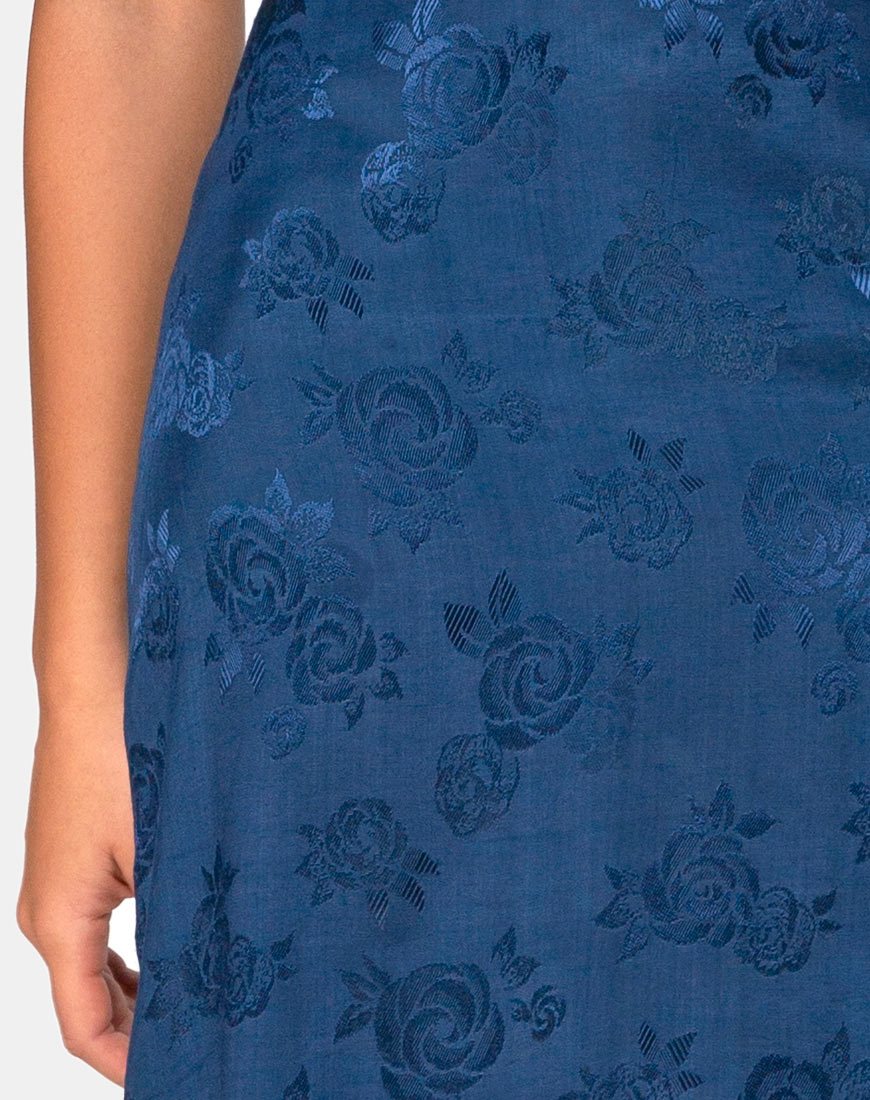 Immagine di Saika Midi Skirt in Satin Rose Navy