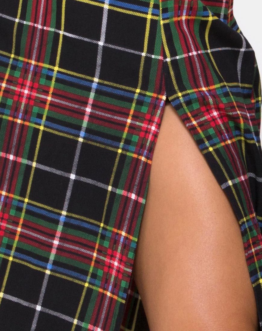Immagine di Saika Gonna in Plaid Rosso Verde Giallo Nero