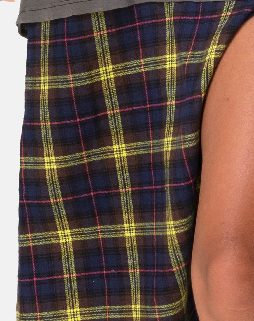 Immagine di Saika Gonna in Plaid Marrone Giallo Check