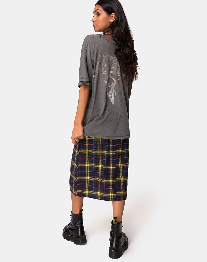 Immagine di Saika Gonna in Plaid Marrone Giallo Check