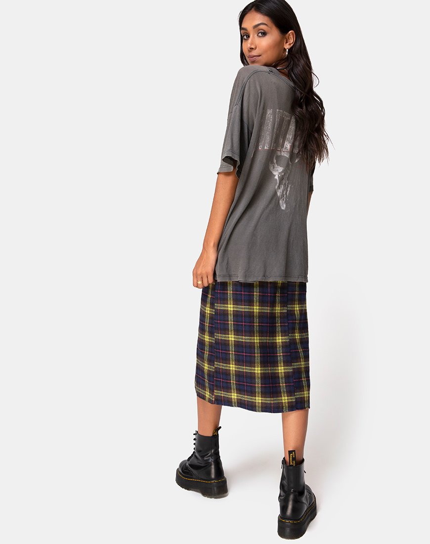 Gonna Saika in Plaid Marrone Giallo Check