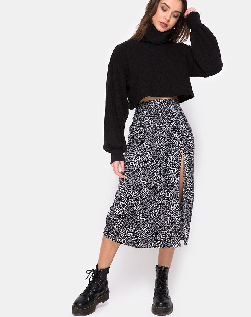 Immagine di Saika Midi Skirt in Rar Leopard Grey